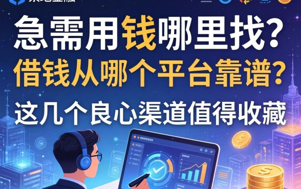 急需用钱哪里找？借钱从哪个平台靠谱？这几个良心渠道值得收藏