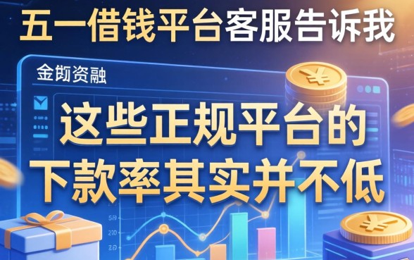 五一借钱平台客服告诉我，这些正规平台的下款率其实并不低