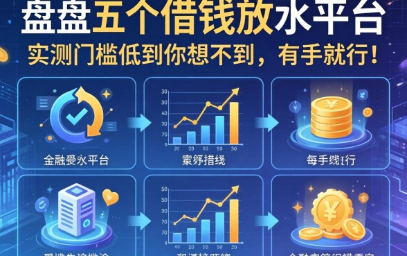 盘点五个借钱放水平台，实测门槛低到你想不到，有手就行！