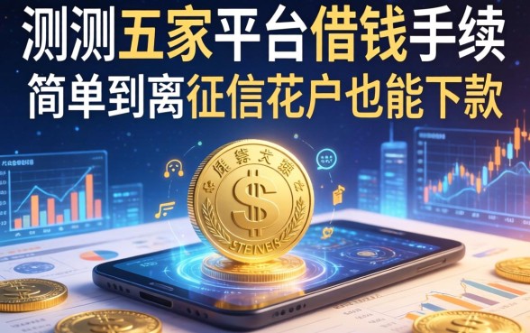 实测五家平台借钱手续简单到离谱，征信花户也能下款