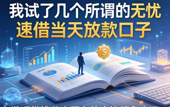 我试了几个所谓的无忧速借当天放款的口子，发现借钱私人平台的水比想象中深