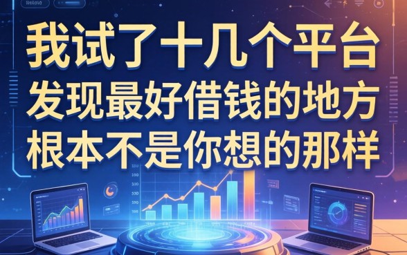 我试了十几个平台，发现最好借钱的地方根本不是你想的那样