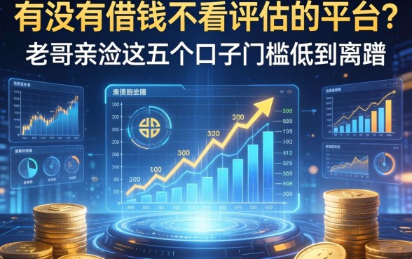 有没有借钱不看评估的平台？老哥亲测这五个口子门槛低到离谱
