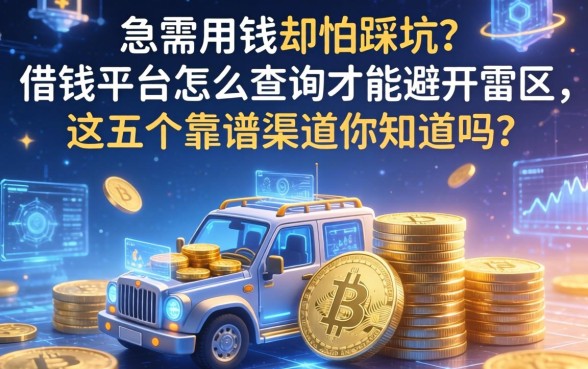 急需用钱却怕踩坑？借钱平台怎么查询才能避开雷区，这五个靠谱渠道你知道吗？