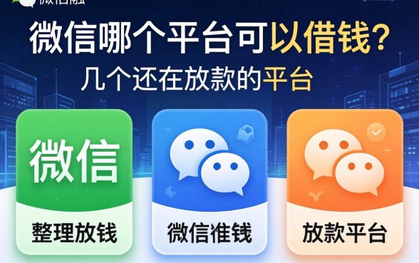 微信哪个平台可以借钱？整理了几个还在放款的平台
