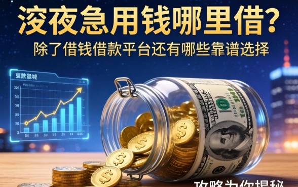 深夜急用钱哪里借？除了借钱罐借款平台还有哪些靠谱选择？这篇攻略为你揭秘