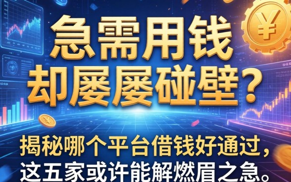 急需用钱却屡屡碰壁？揭秘哪个平台借钱好通过，这五家或许能解燃眉之急