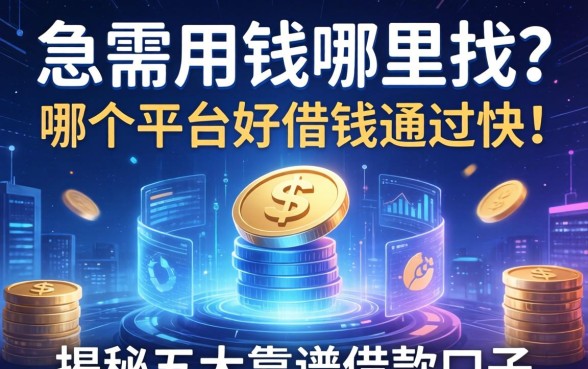 急需用钱哪里找？哪个平台好借钱通过快？揭秘五大靠谱借款口子