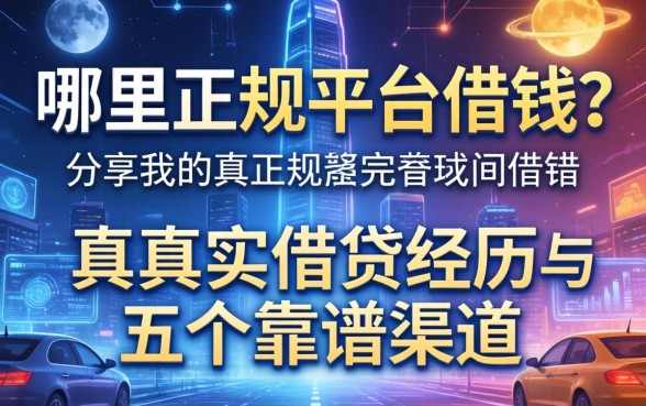 哪里正规平台借钱？分享我的真实借贷经历与五个靠谱渠道