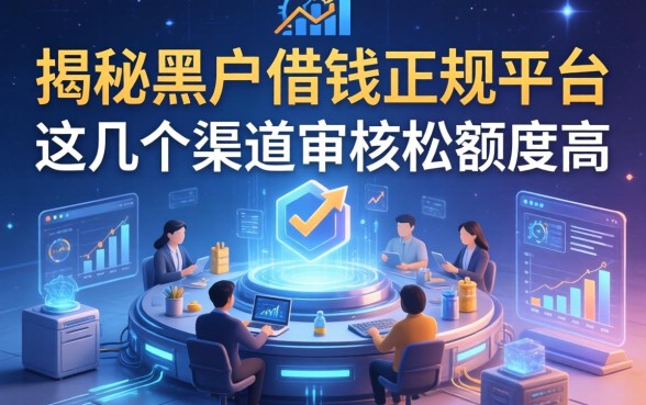 揭秘黑户借钱正规平台，这几个渠道审核松额度高
