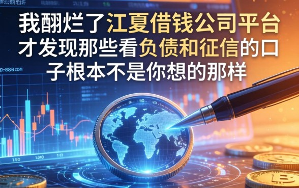 我翻烂了江夏借钱公司平台，才发现那些不看负债和征信的口子根本不是你想的那样