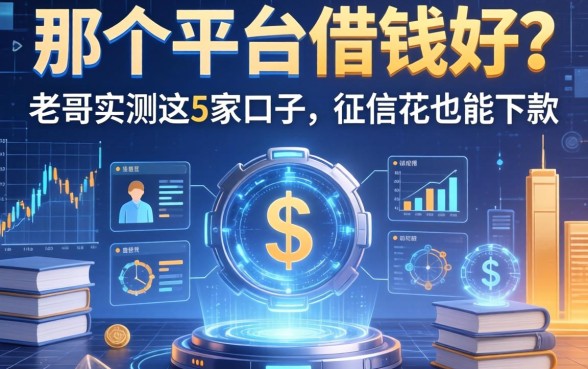 那个平台借钱好？老哥实测这5家口子，征信花也能下款