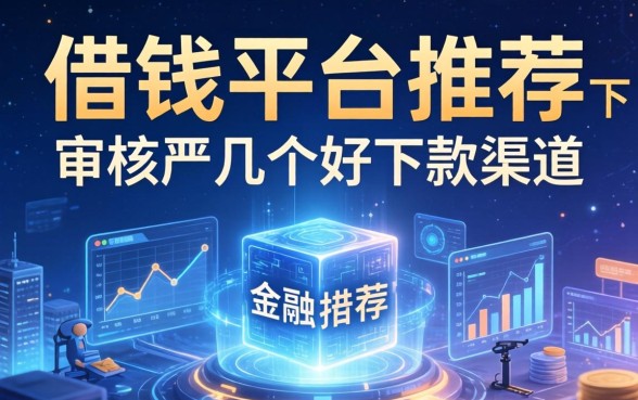 借钱平台推荐下：审核不严的几个好下款渠道