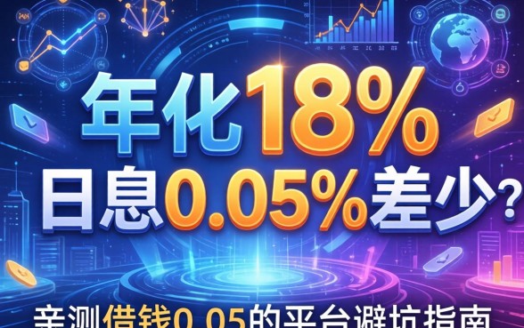 年化18%和日息0.05%差多少？亲测借钱0.05的平台避坑指南