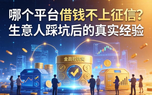 哪个平台借钱不上征信？生意人踩坑后的真实经验