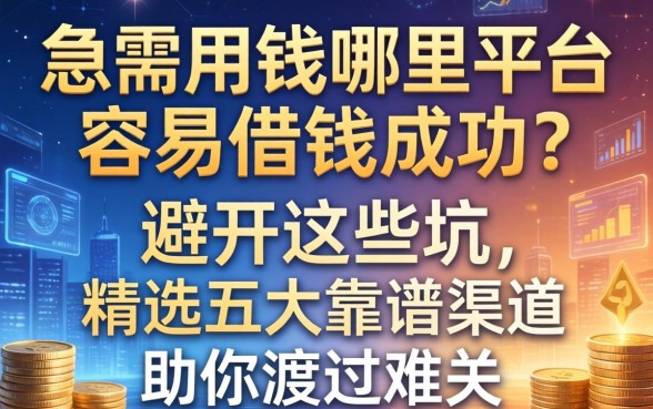 急需用钱哪里平台容易借钱成功?避开这些坑,精选五大靠谱渠道助你渡过难关