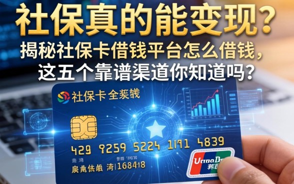 社保卡真的能变现？揭秘社保卡借钱平台怎么借钱，这五个靠谱渠道你知道吗？