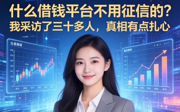 什么借钱平台不用征信的？我采访了三十多人，真相有点扎心