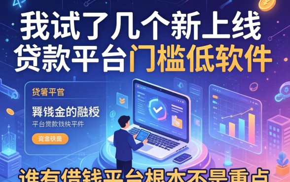 我试了几个新上线贷款平台门槛低软件，发现谁有借钱平台根本不是重点