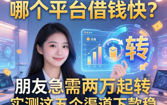 哪个平台借钱快？朋友急需两万周转，实测这五个渠道下款稳
