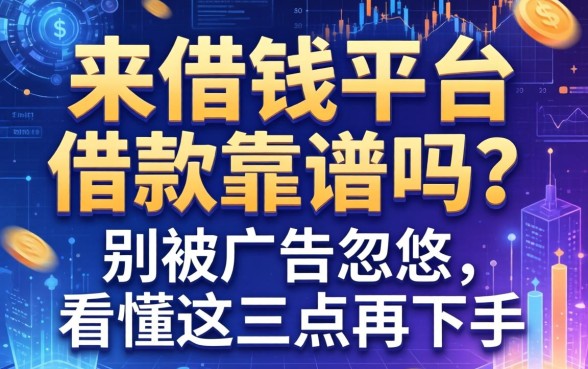 来借钱平台借款靠谱吗？别被广告忽悠，看懂这三点再下手
