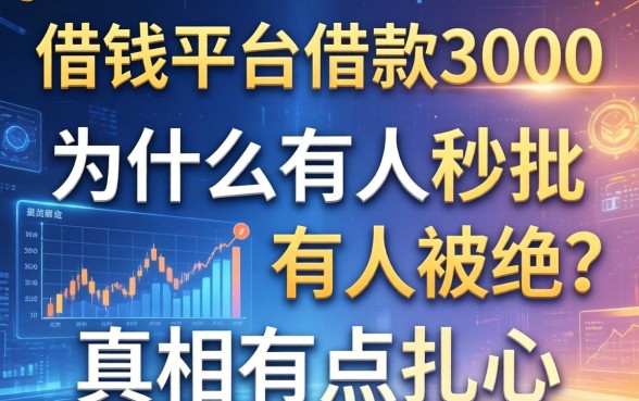 借钱平台借款3000，为什么有人秒批有人被拒？真相有点扎心