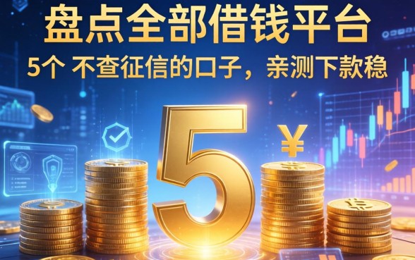 盘点全部借钱平台：这5个不查征信的口子，亲测下款稳