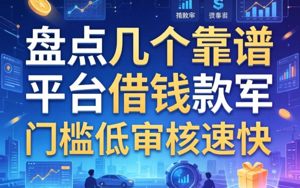 盘点几个靠谱的平台借钱软件，门槛低审核速度快