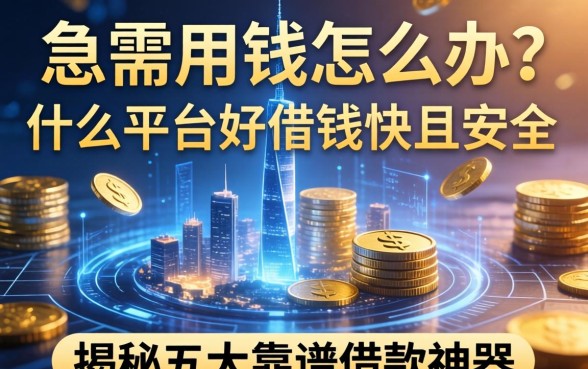 急需用钱怎么办？什么平台好借钱快且安全？揭秘五大靠谱借款神器