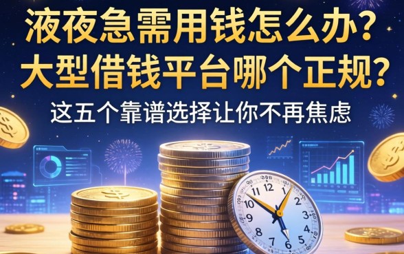 深夜急需用钱怎么办？大型借钱平台哪个正规？这五个靠谱选择让你不再焦虑