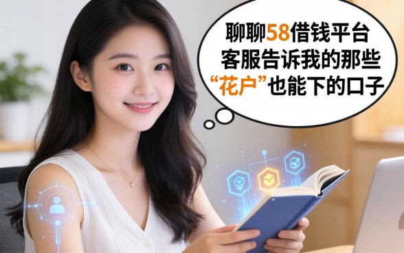 聊聊58借钱平台客服告诉我的那些“花户”也能下的口子