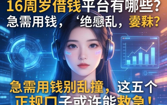 16周岁借钱平台有哪些？急需用钱别乱撞，这五个正规口子或许能救急！