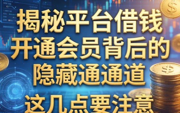 揭秘平台借钱开通会员背后的隐藏通道，这几点要注意