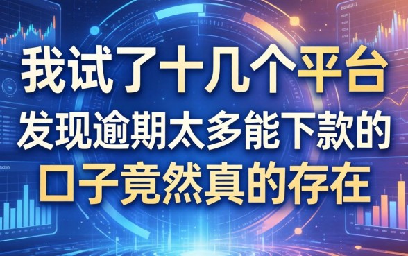 我试了十几个平台，发现逾期太多能下款的口子竟然真的存在