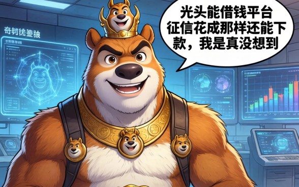 聊聊光头强借钱平台：征信花成那样还能下款，我是真没想到