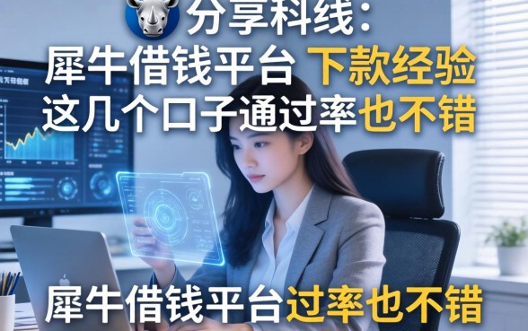 分享下关于犀牛借钱平台的下款经验，这几个口子通过率也不错