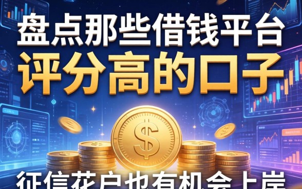 盘点那些借钱平台评分高的口子，征信花户也有机会上岸
