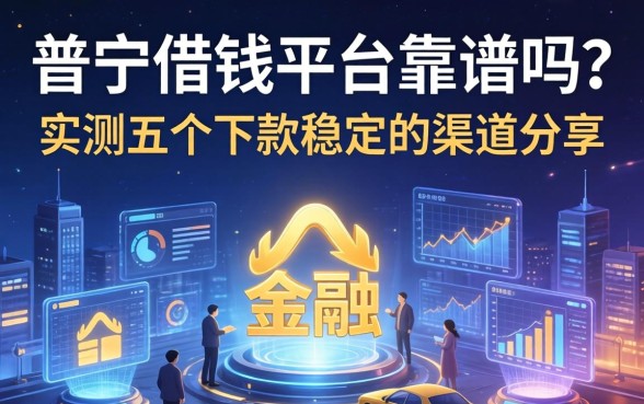 普宁借钱平台靠谱吗？实测五个下款稳定的渠道分享