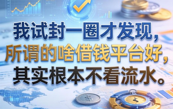 我试了一圈才发现,所谓的啥借钱平台好,其实根本不看流水