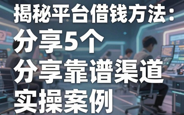 揭秘平台借钱方法：分享5个靠谱渠道与实操案例
