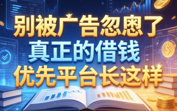 别被广告忽悠了,真正的借钱优先平台长这样