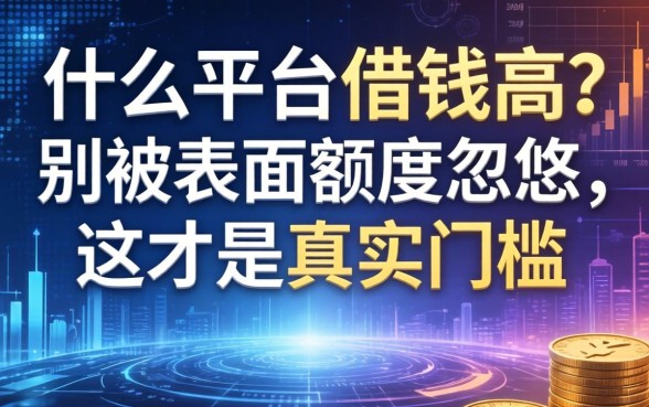 什么平台借钱高？别被表面额度忽悠，这才是真实门槛