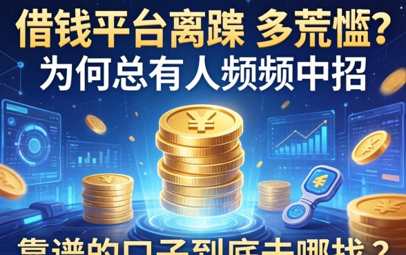 借钱平台离谱广告有多荒唐？为何总有人频频中招？靠谱的口子到底去哪找？