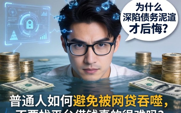 为什么深陷债务泥潭才后悔？普通人如何避免被网贷吞噬，不要找平台借钱真的很难吗？