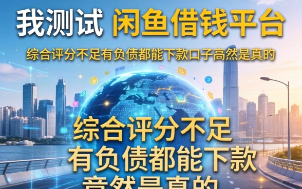 我测试了闲鱼借钱平台，发现综合评分不足有负债都能下款口子竟然是真的