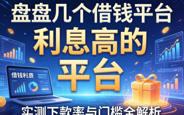 盘点几个借钱平台利息高的平台，实测下款率与门槛全解析