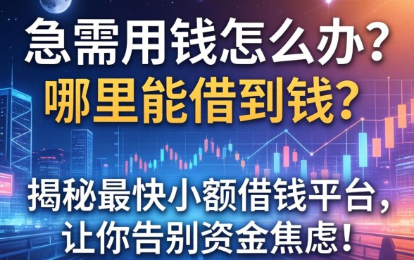 急需用钱怎么办？哪里能借到钱？揭秘最快小额借钱平台，让你告别资金焦虑！