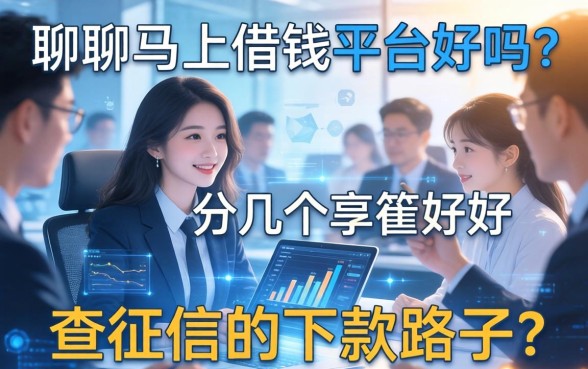 聊聊马上借钱平台好吗？分享几个不查征信的下款路子