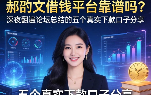 郝劭文借钱平台靠谱吗？深夜翻遍论坛总结的五个真实下款口子分享
