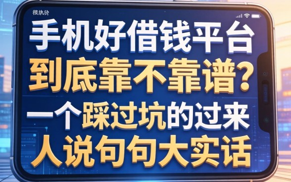手机好借钱的平台到底靠不靠谱？一个踩过坑的过来人说几句大实话